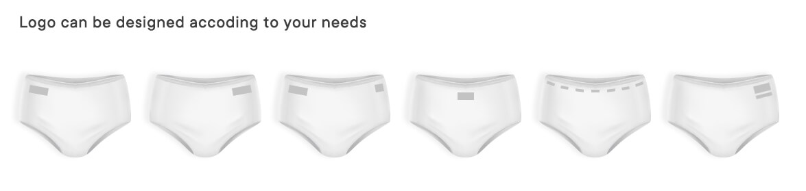 Custom logo printing service for period underwear - design your own