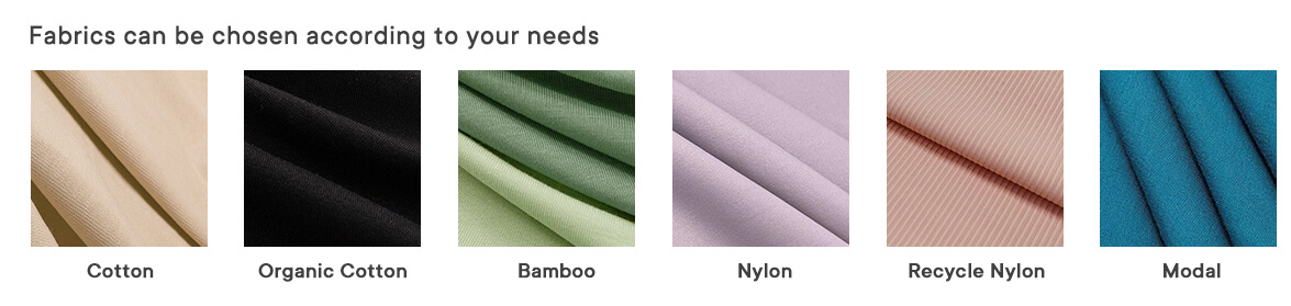 Custom fabric options for menstrual underwear - bamboo cotton organic