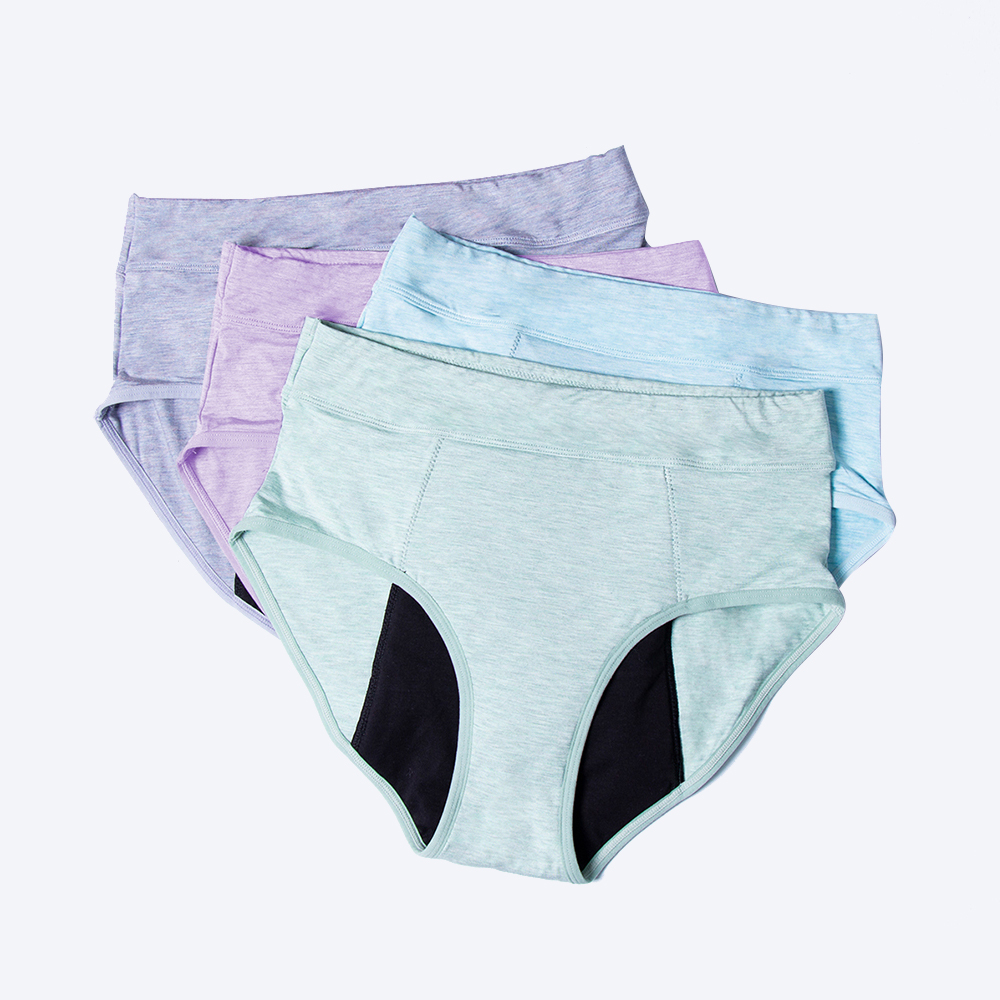 Multiple colors period underwear set high waist S-2XL