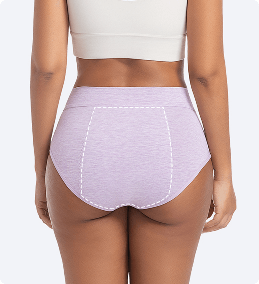 Sleeping in overnight period underwear high waist