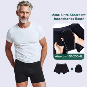 Mens Incontinence Boxer Briefs Washable
