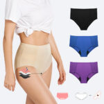 High Waist Period Underwear with Mesh Panels