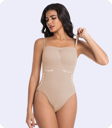 strapless bodysuit shapewear