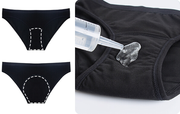 Double layer front panel for extra protection on moderate flow period underwear