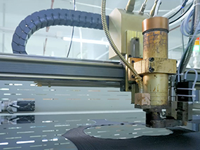 Automatic cutting process for bulk underwear orders.