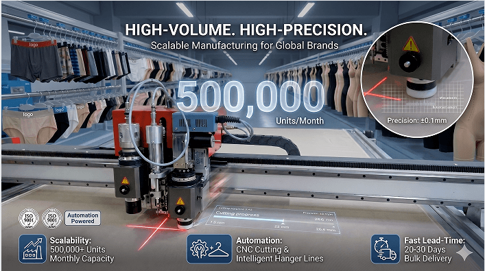 Period underwear manufacturing capacity