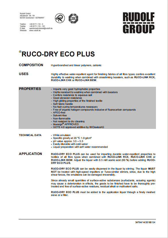 Rudolf RUCO-DRY ECO PLUS swimwear