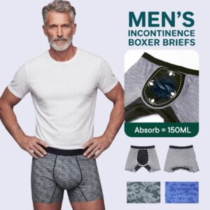 150 ml Wide-Protection Men’s Incontinence Boxer Briefs LY3384